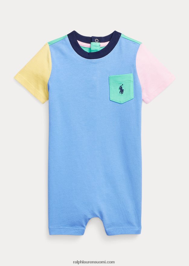 Ralph Lauren vauva Lyhyt värillinen puuvillajersey 0Z24ZR8153 satamasaari sininen multi