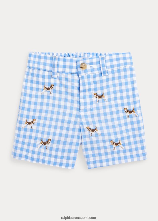 Ralph Lauren vauva brodeerattu ruudullinen flex hankaus lyhyt 0Z24ZR7918 sininen gingham