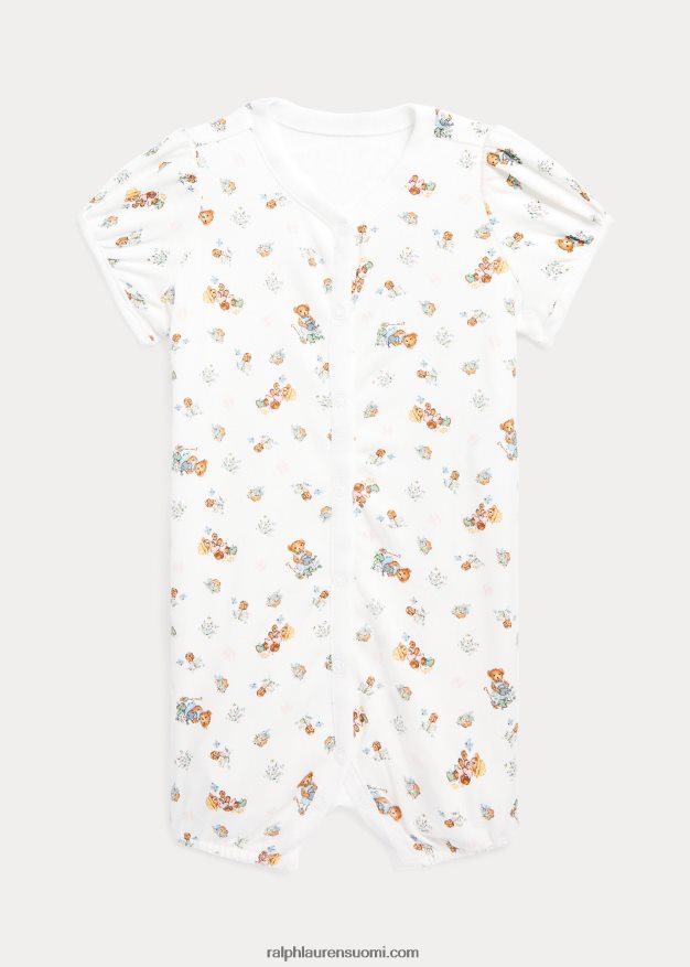 Ralph Lauren vauva poolokarhu puuvillakupla shortall 0Z24ZR7675 puutarhan karhu