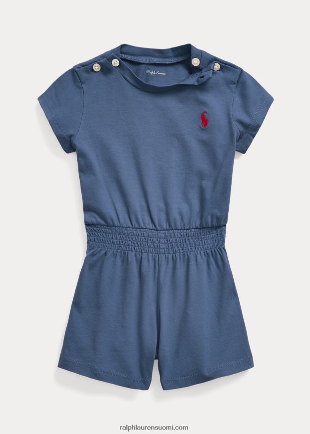 Ralph Lauren vauva puuvillajersey-housut 0Z24ZR8161 yölaivasto/chilipippuri