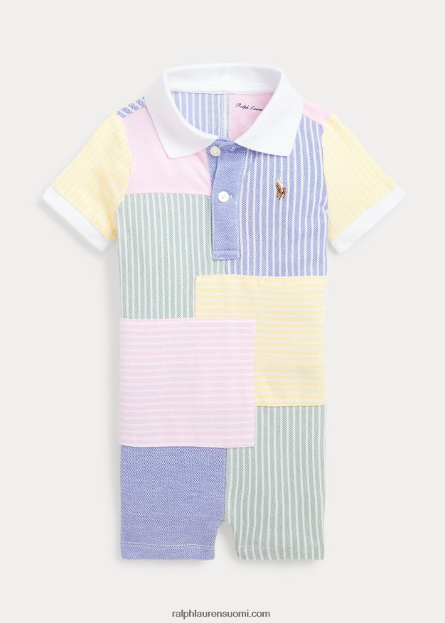 Ralph Lauren vauva tilkkuvärinen mesh polo shortall 0Z24ZR7666 satamasaari sininen multi
