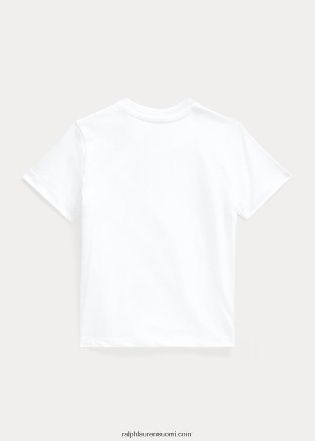 Ralph Lauren vauva crewneck puuvillatrikoosta 0Z24ZR7884 valkoinen