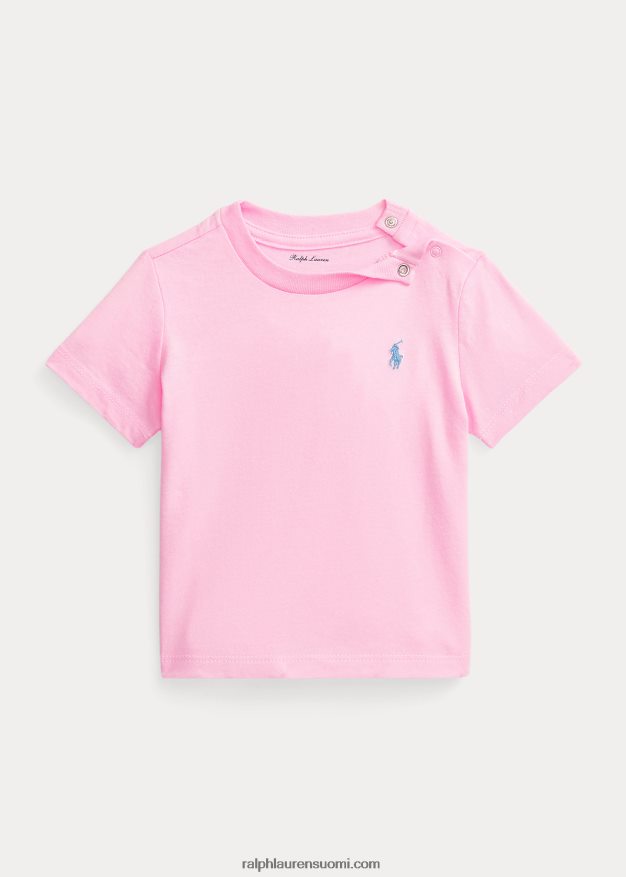 Ralph Lauren vauva crewneck puuvillatrikoosta 0Z24ZR8265 karmelin pinkki