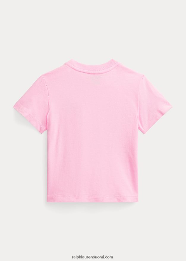 Ralph Lauren vauva crewneck puuvillatrikoosta 0Z24ZR8265 karmelin pinkki