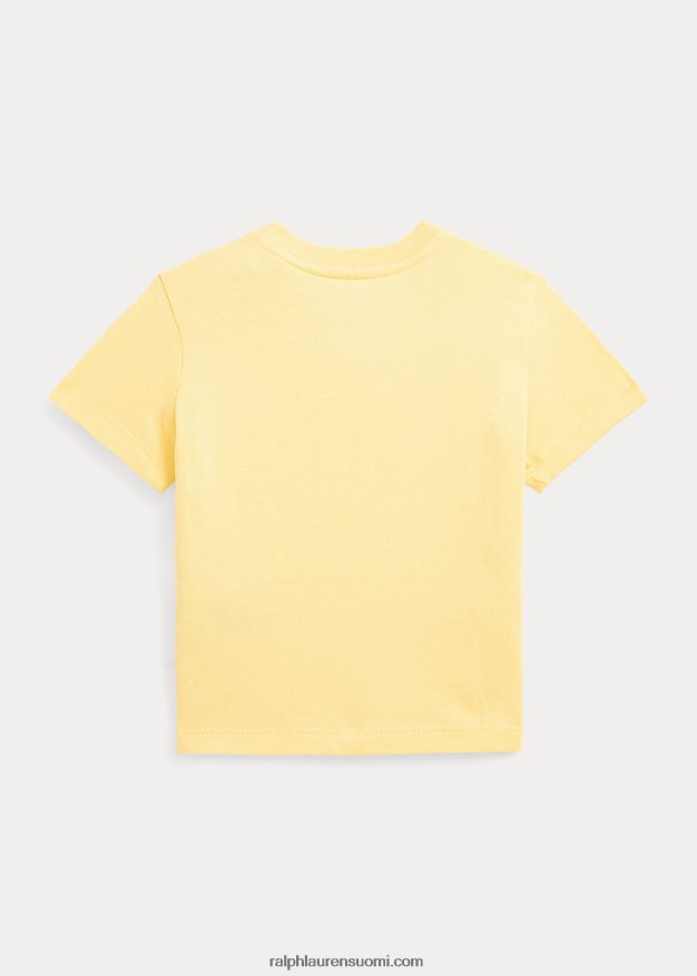 Ralph Lauren vauva crewneck puuvillatrikoosta 0Z24ZR8266 maissin keltainen
