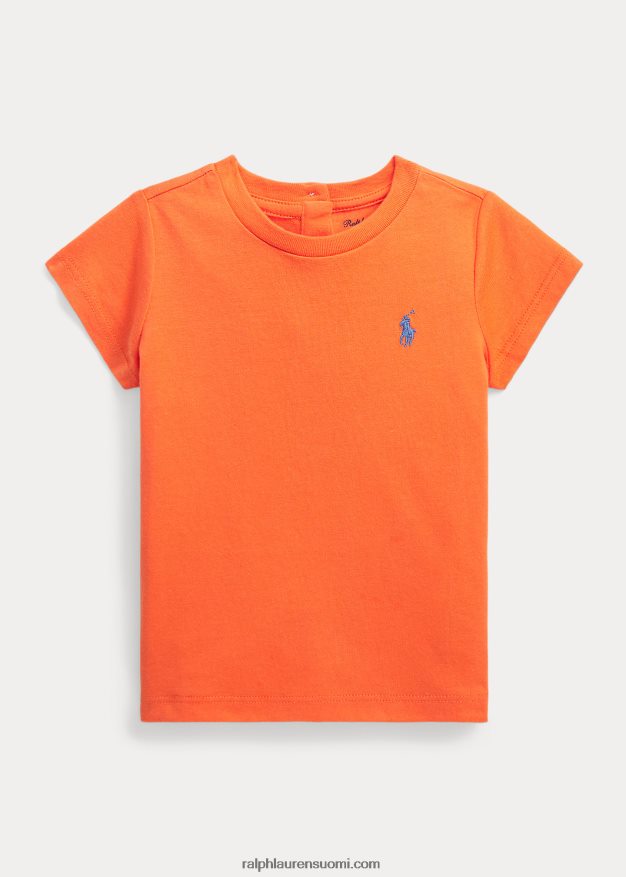 Ralph Lauren vauva crewneck puuvillatrikoosta 0Z24ZR8271 voi olla oranssi