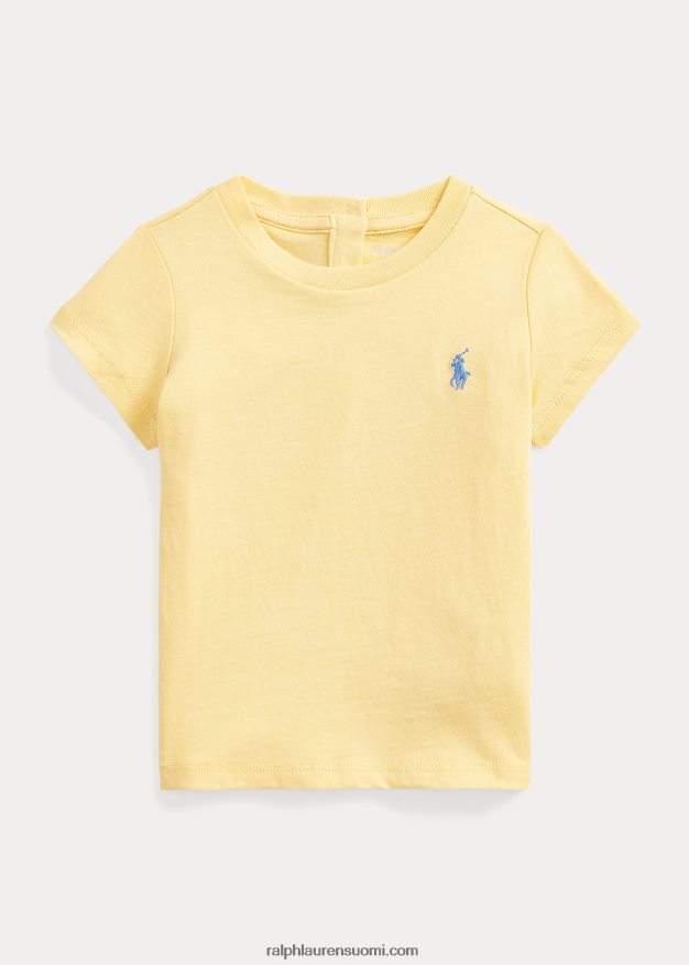 Ralph Lauren vauva crewneck puuvillatrikoosta 0Z24ZR8272 maissin keltainen