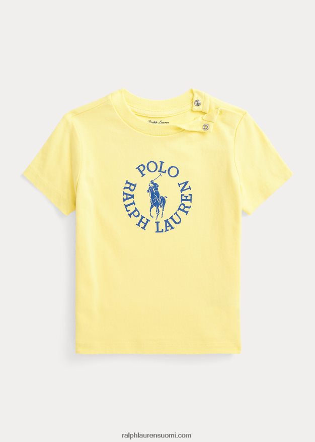 Ralph Lauren vauva iso ponilogoinen puuvillainen trikoopaita 0Z24ZR7879 bristolin keltainen
