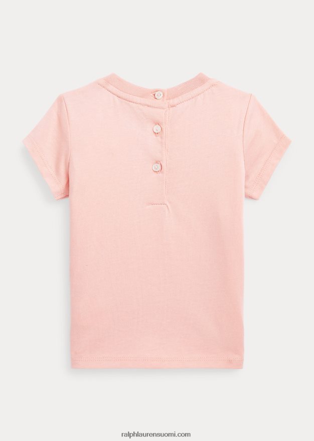 Ralph Lauren vauva kukka-logoinen puuvillatrikoopaita 0Z24ZR7883 adirondack ruusu