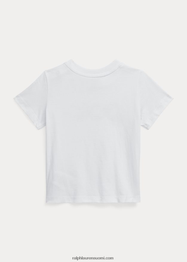Ralph Lauren vauva logolla puuvillatrikoo 0Z24ZR7881 valkoinen