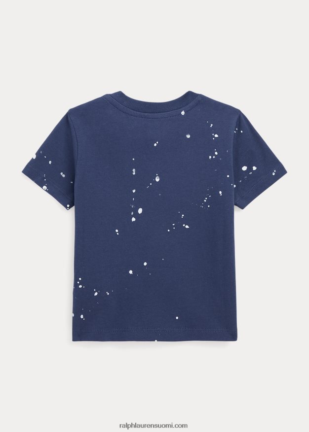 Ralph Lauren vauva logolla puuvillatrikoo 0Z24ZR8254 maalaismainen laivasto