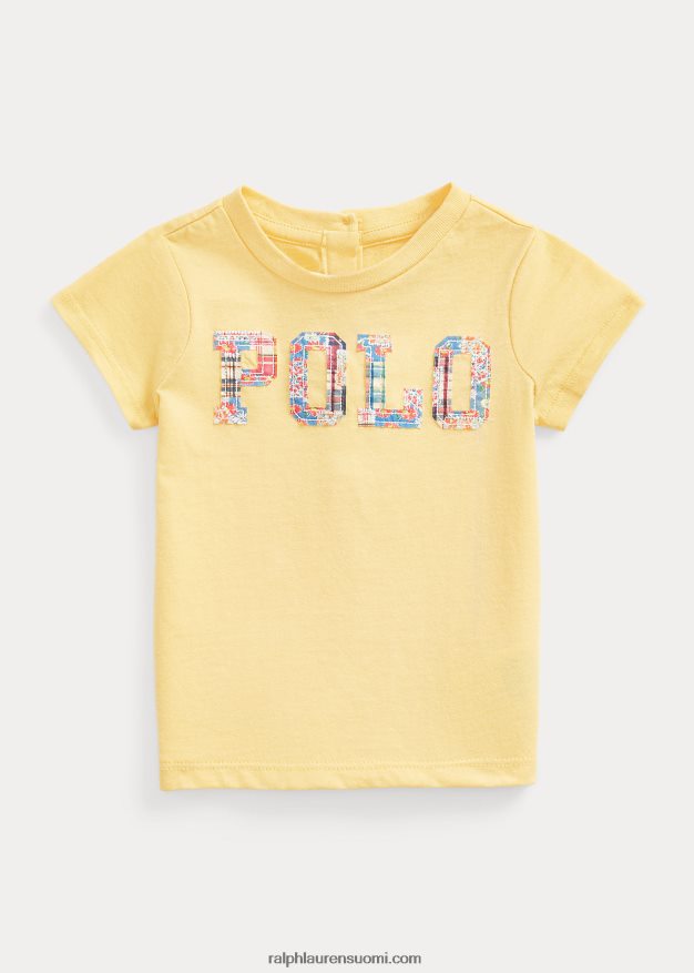 Ralph Lauren vauva logolla puuvillatrikoo 0Z24ZR8262 maissin keltainen