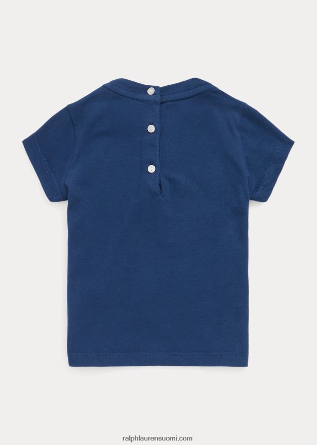 Ralph Lauren vauva logolla puuvillatrikoo 0Z24ZR8263 maalaismainen laivasto