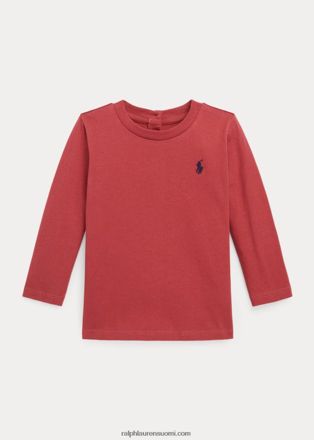 Ralph Lauren vauva puuvillajersey pitkähihainen t-paita 0Z24ZR8276 Chili