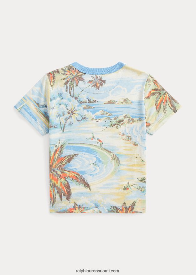 Ralph Lauren vauva trooppinen printti puuvillatrikoo 0Z24ZR7882 havaijilainen rantabasaari