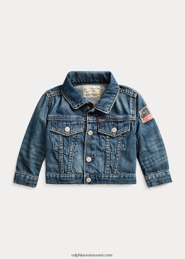 Ralph Lauren vauva denim kuorma-auton takki 0Z24ZR8327 puussa