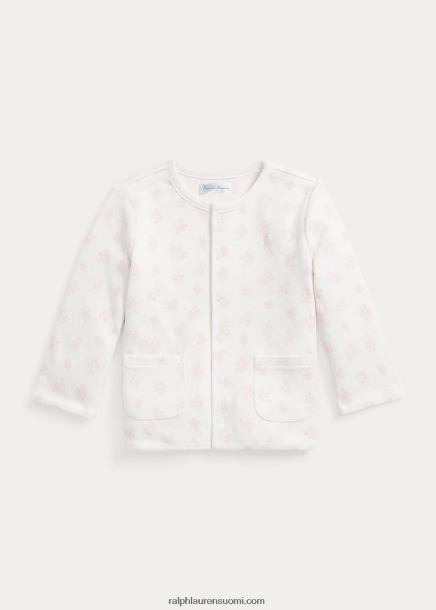 Ralph Lauren vauva käännettävä orgaaninen interlock-takki 0Z24ZR8331 herkkä pinkki
