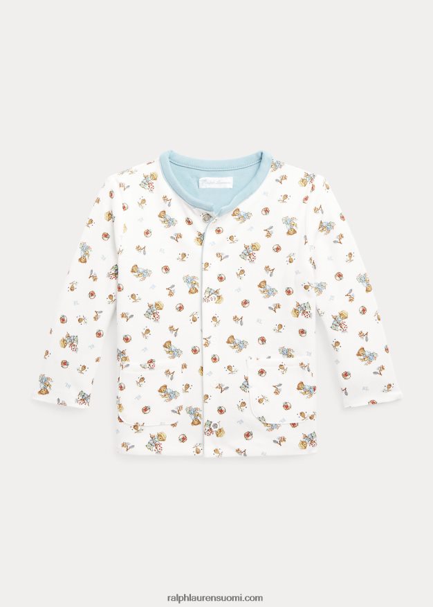 Ralph Lauren vauva polo bear käännettävä puuvillatakki 0Z24ZR8013 poika puutarhakarhu/sininen muistiinpano