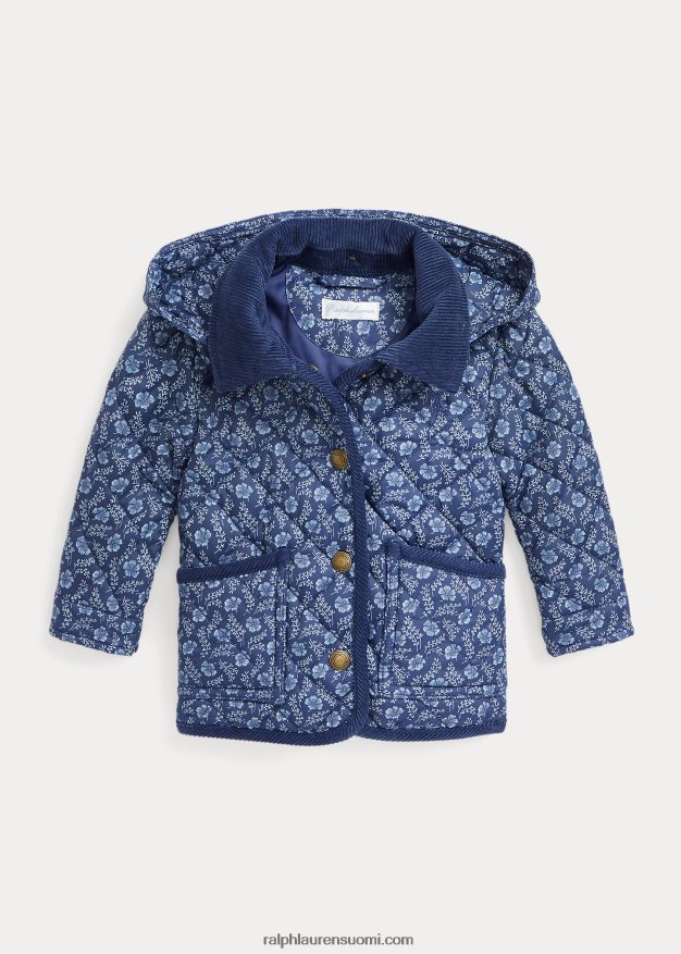 Ralph Lauren vauva tikattu vettä hylkivä navetatakki 0Z24ZR8329 delphine kukkainen