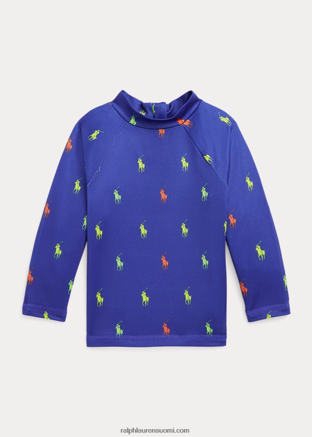 Ralph Lauren vauva polo pony suorituskyky jersey rash vartija 0Z24ZR7951 kuninkaallinen schiffli-printti