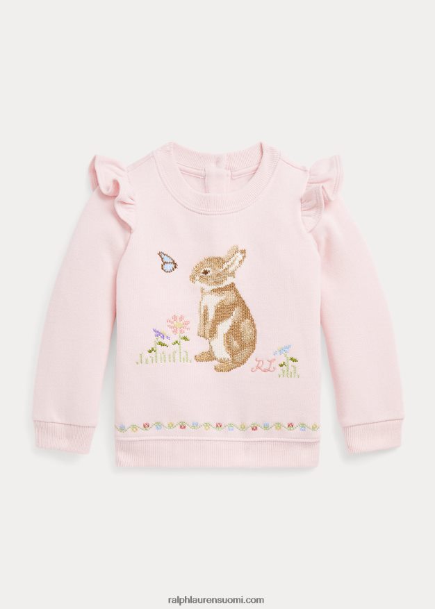 Ralph Lauren vauva kuun uudenvuoden pupu fleece paita 0Z24ZR7979 ripaus vaaleanpunaista
