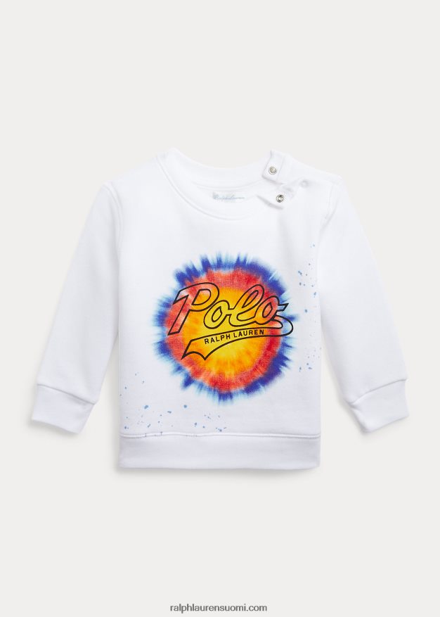 Ralph Lauren vauva logolla värjätty fleecepusero 0Z24ZR8305 valkoinen