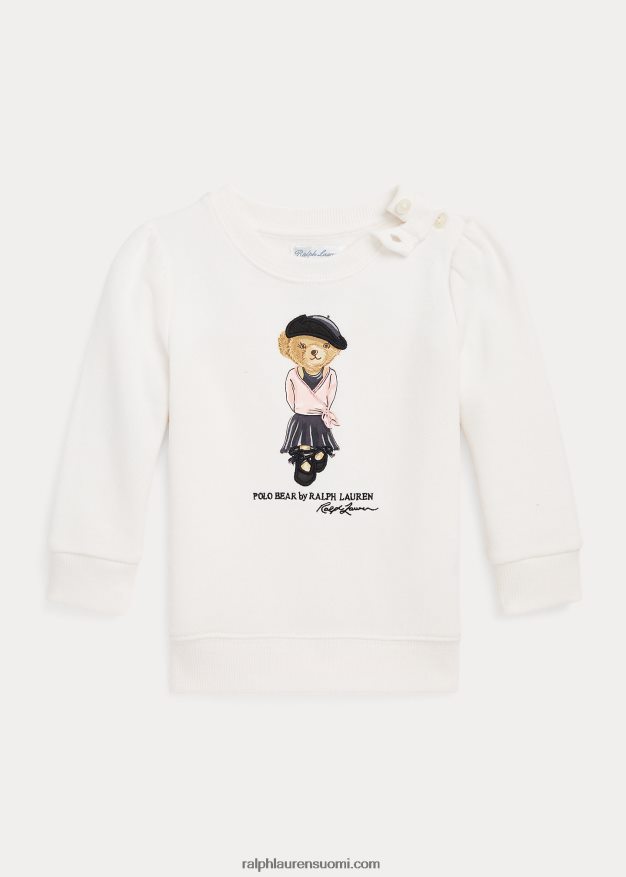 Ralph Lauren vauva poolo bear fleece paita 0Z24ZR8300 kannenpesuaine valkoinen